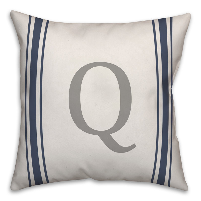 Striped Reversible Throw Pillow, Q
