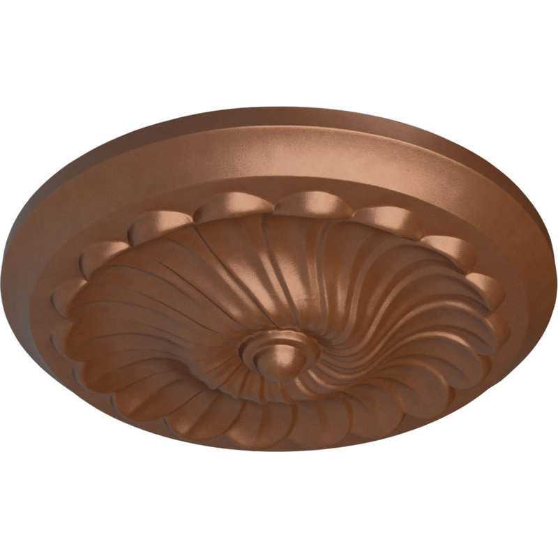 Médaillon de plafond en spirale Endurathane, Cuivre poli