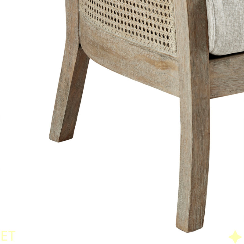 Accent Chair, Solid Wood Legs Chair, Reclaimed Natural