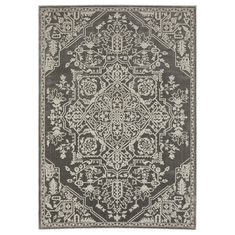 Reffett Oriental Indoor Rug, Rectangle 3'10" x 5'5"