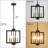 Gelilah 4 - Light Dimmable Geometric Lantern Candle Farmhouse / Country Chandelier for Living Room Dining Rooms