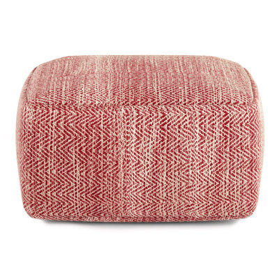 Pouf carré en coton 20 po Nate