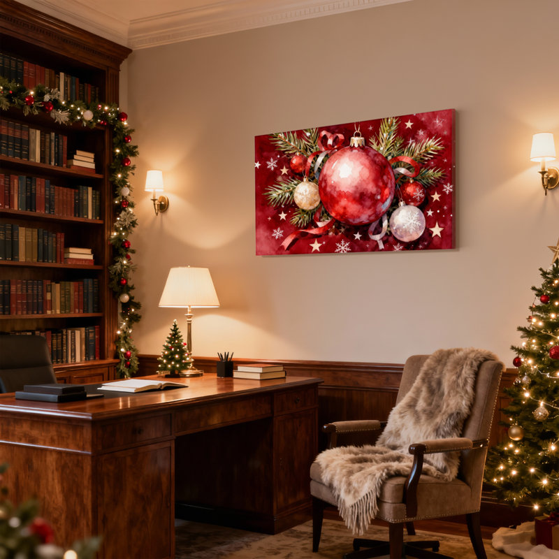 Ensemble de 3 impressions sur toile en forme de flocon de neige, H 12 po x l 18 po
