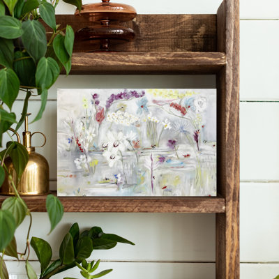 Contemporary Art Abstract Contemporary Orchid Landscape Architecture Wall Art by Kristin Brin - Wrapped Canvas Print