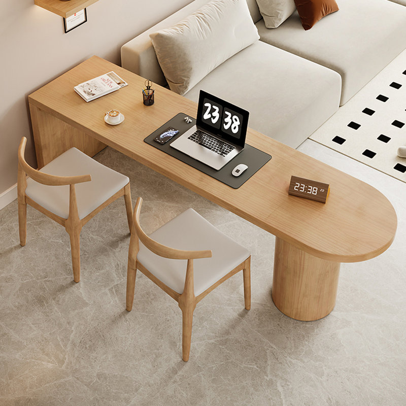 Ensemble de bureau double en bois massif, H 29,53 po x l 78,74 po x P 23,62 po