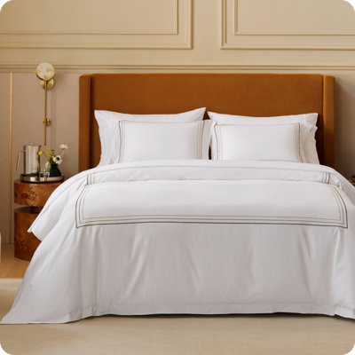 Ensemble de literie de grand lit 100% coton égyptien Gizee, ensemble de literie pour hôtel de luxe pour toutes les saisons (ensemble de 3)