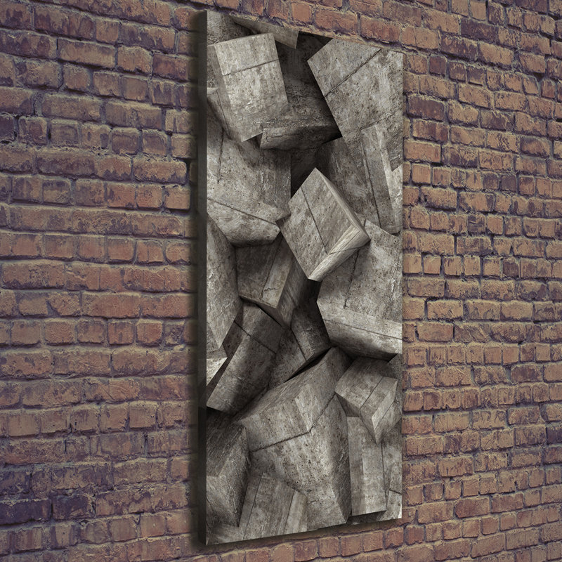 Concrete Cubes - Wrapped Canvas Print