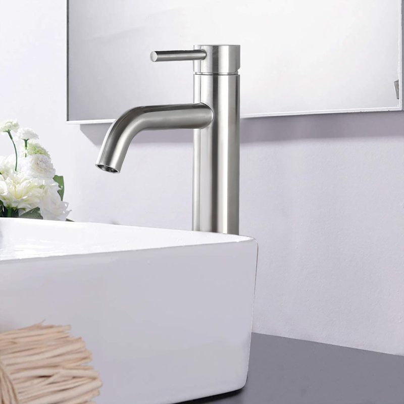 Single-Hole Single-handle Bathroom Faucet, White