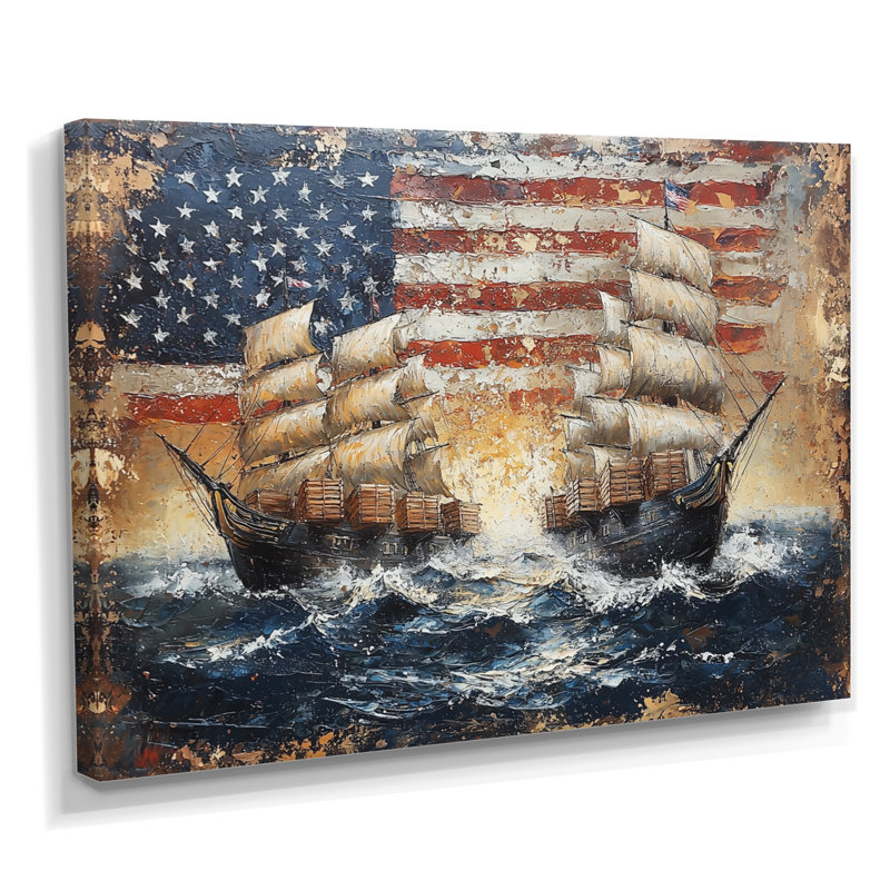 Art mural «Alyca - USA Patriotist», H 12 po x l 20 po, Toile tendue, Ne s’applique pas