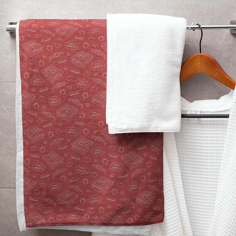 Katelyn Elizabeth Cotton Blend Bath Towel, Light Red