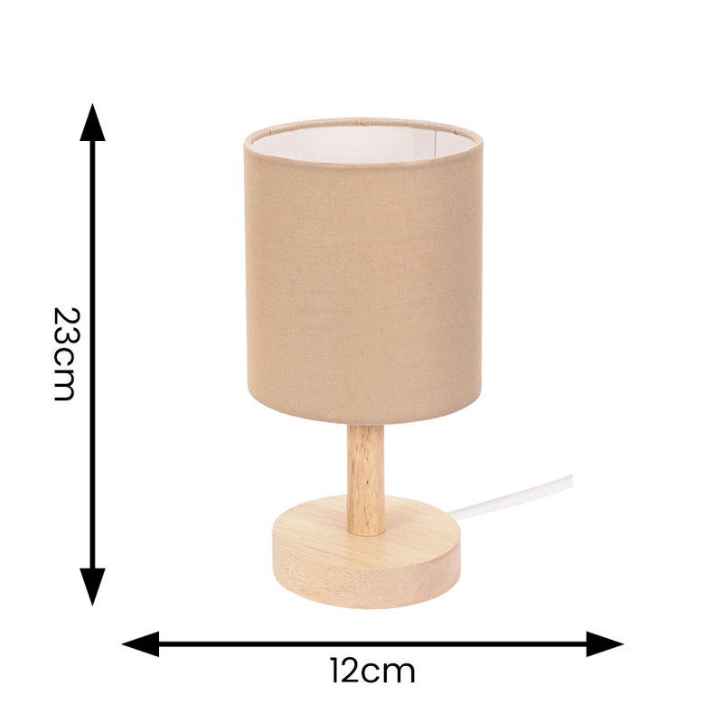 Rheuben Wood Table Lamp, Natural, Yes