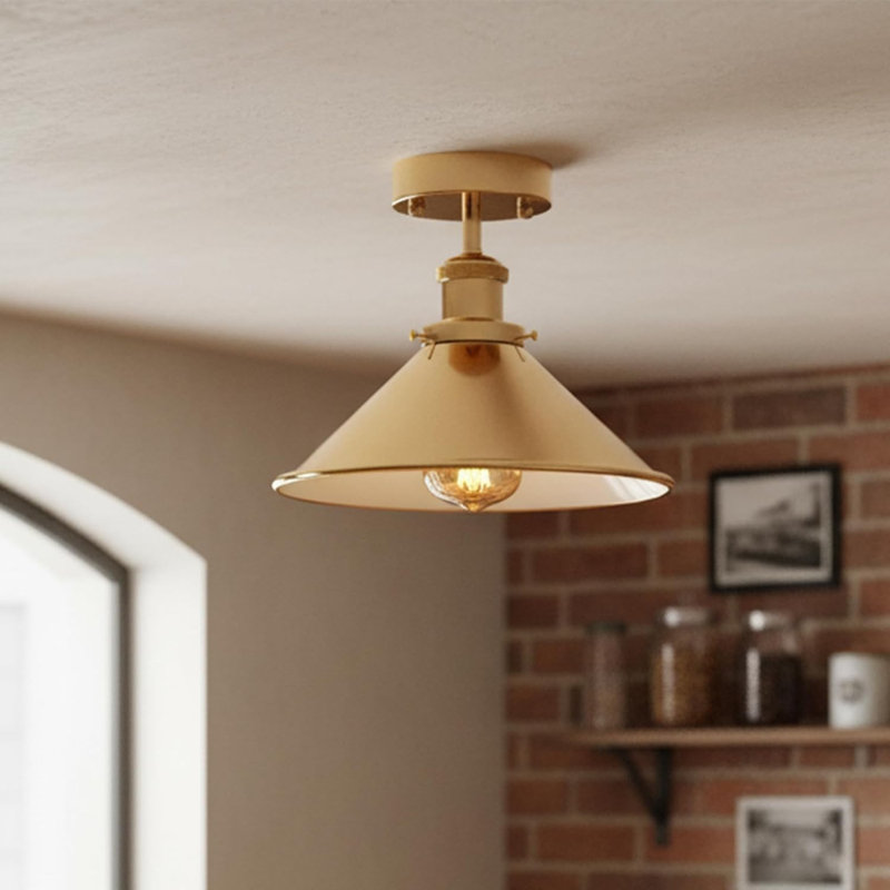 Boldt Semi Flush Mount, French Gold, French Gold
