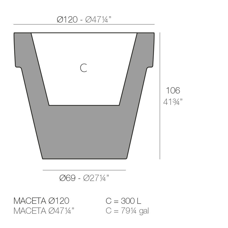 Maceta Resin Pot Planter, 40.75" H x 47.25" W x 47.25" D