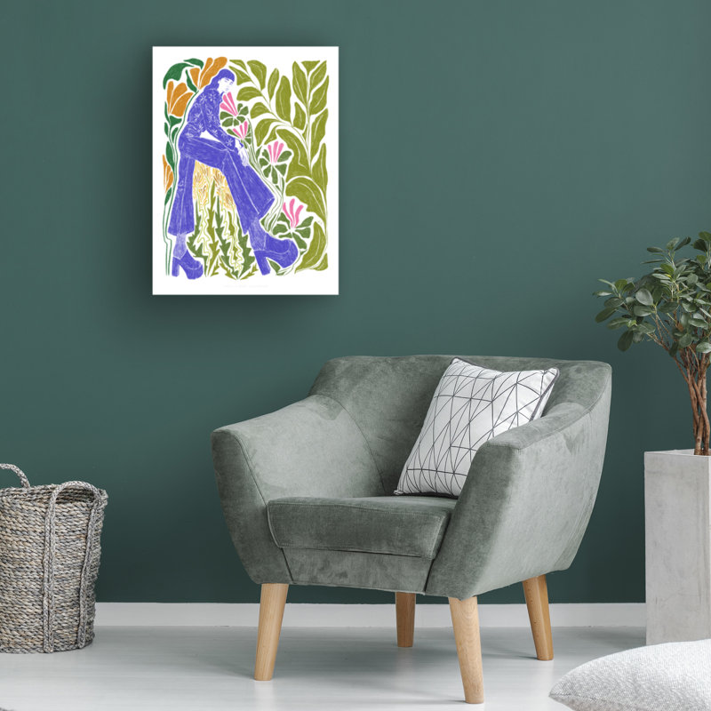 Œuvre sur toile bolologique Jenny Liz Rome Jlr Rosealie, H 47 po x l 35 po