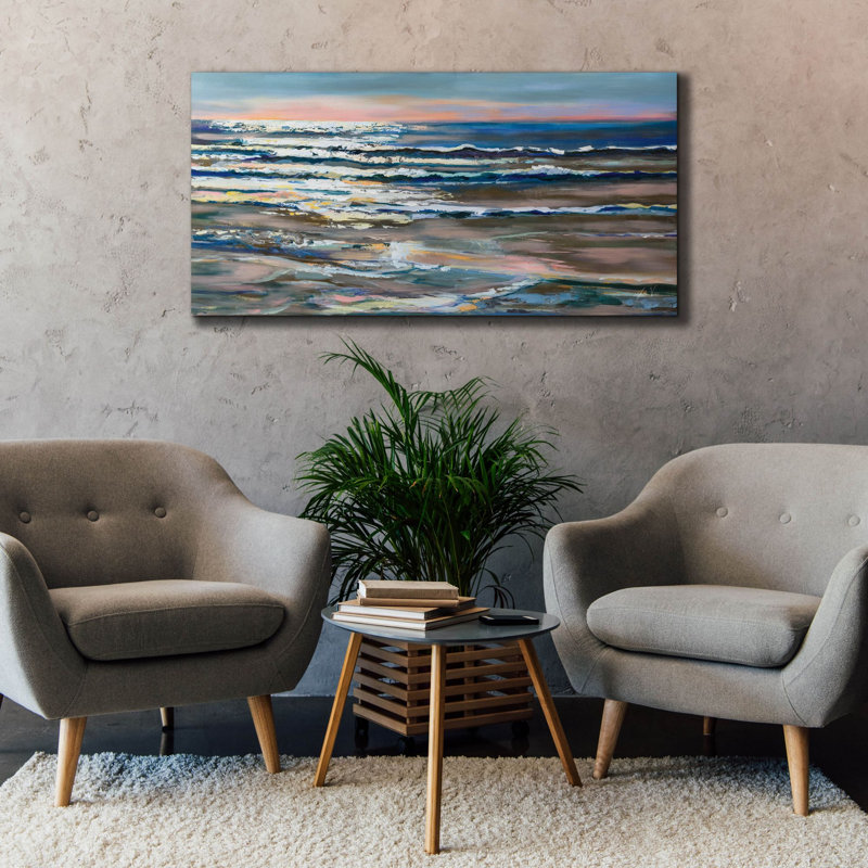 «Shimmer» par Jeanette Vertentes, art mural sur toile, H 30 po x l 60 po x P 1,5 po