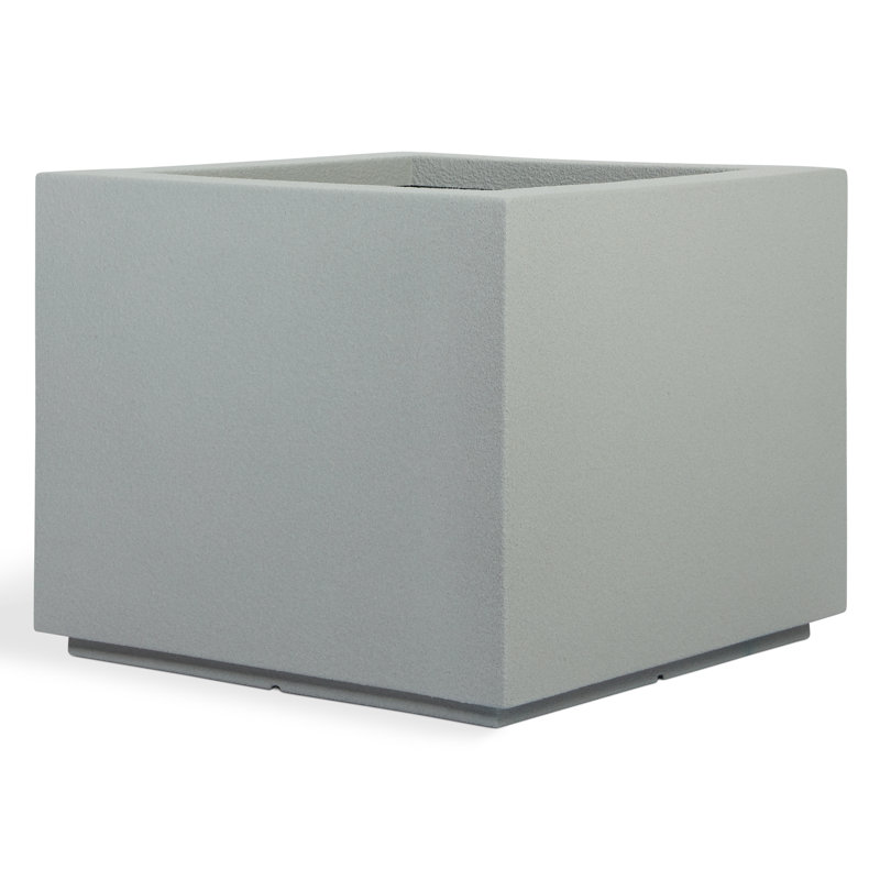Grande boîte à fleurs carrée 23 po x 23 po x 19 po Gita, Gris béton