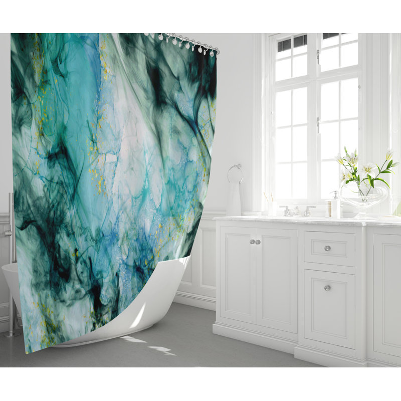 Rideau de douche simple Boyuan, H 72 po x l 70 po