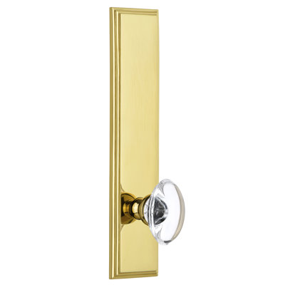 Grandeur Carré Tall Plate Single Dummy with Provence Crystal Door Knob
