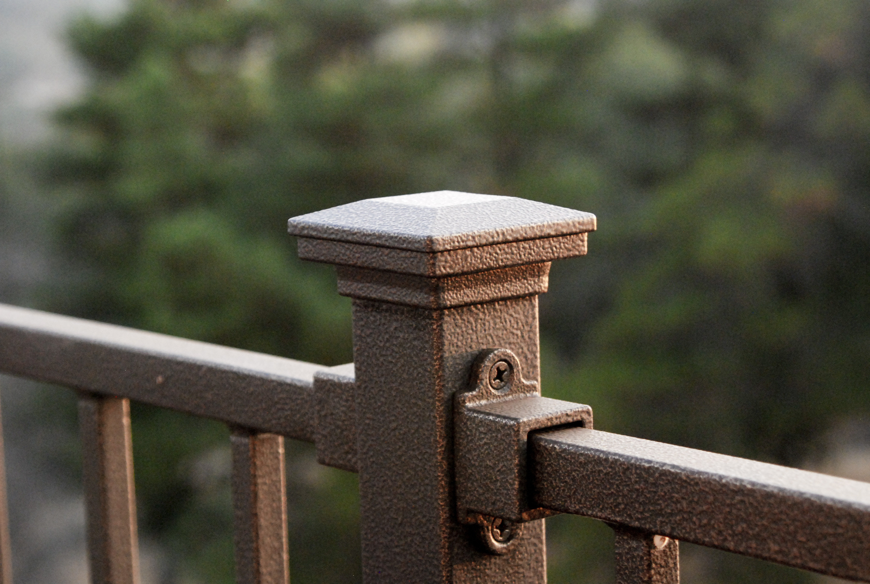 Fortress Building Products Fe26 Steel Railin.g Lin.e Post with Brackets ...
