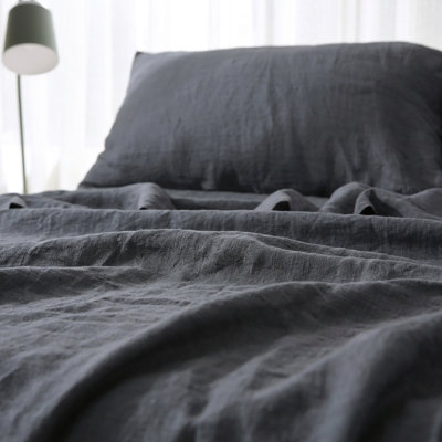 Ensemble de draps gris anthracite