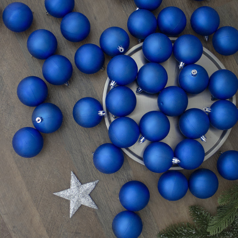Boule de Noël mat incassable, Bleu somptueux