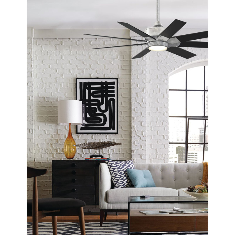 Levon Custom Indoor/Outdoor Smart Ceiling Fan DC Motor - Galvanized, Galvanized