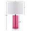 Lampe de table en verre rose