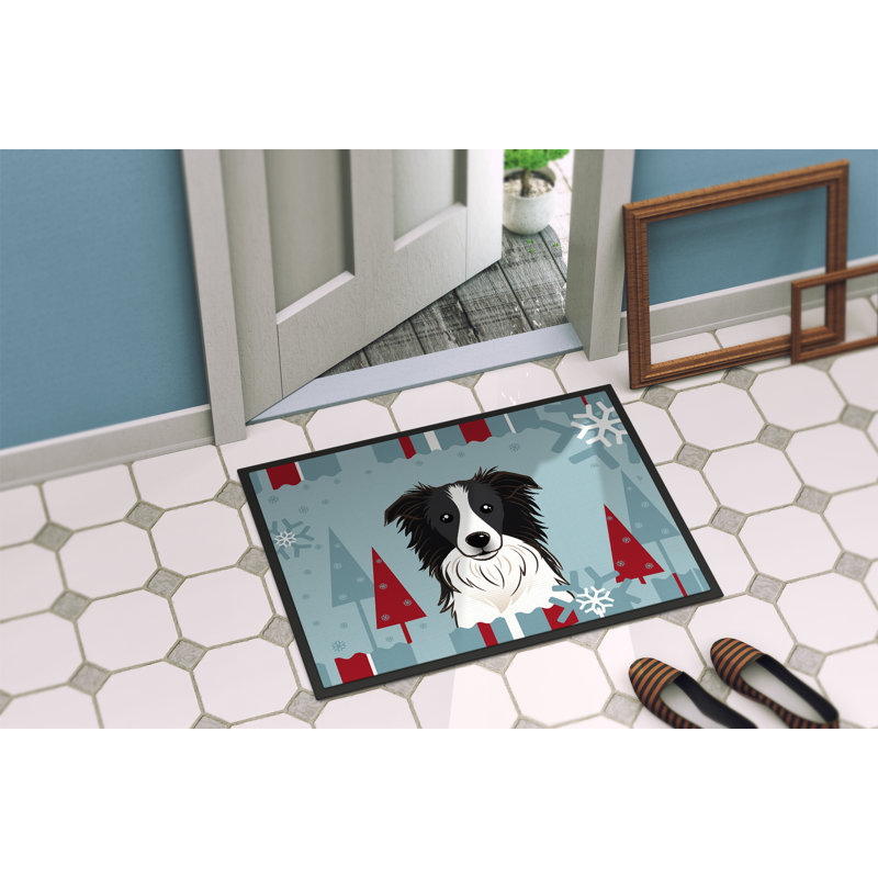 Non-Slip Christmas Outdoor Doormat, Rectangle 1'6" x 2'3"