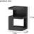 Black Modern 3-Tier Metal Side Table With Storage