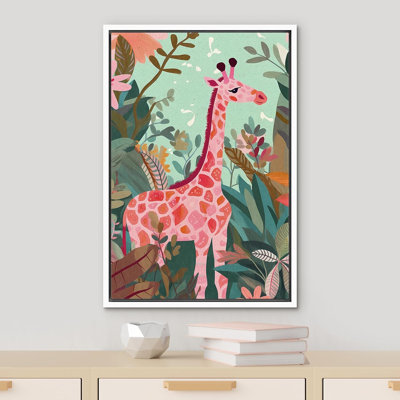 Animaux de la chambre de style givré rose vif de la jungle tropicale