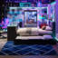 Wooden Daybed With Trundle, Desk, LED Light And USB-339516817-339516823