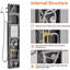 Black Stainless steel Shower Panel Column Tower Rainfall Massage Jets System Mixer Tap