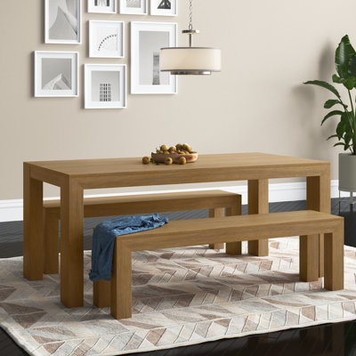Linzy 6-Person Pine Solid Wood Modern Dining Set