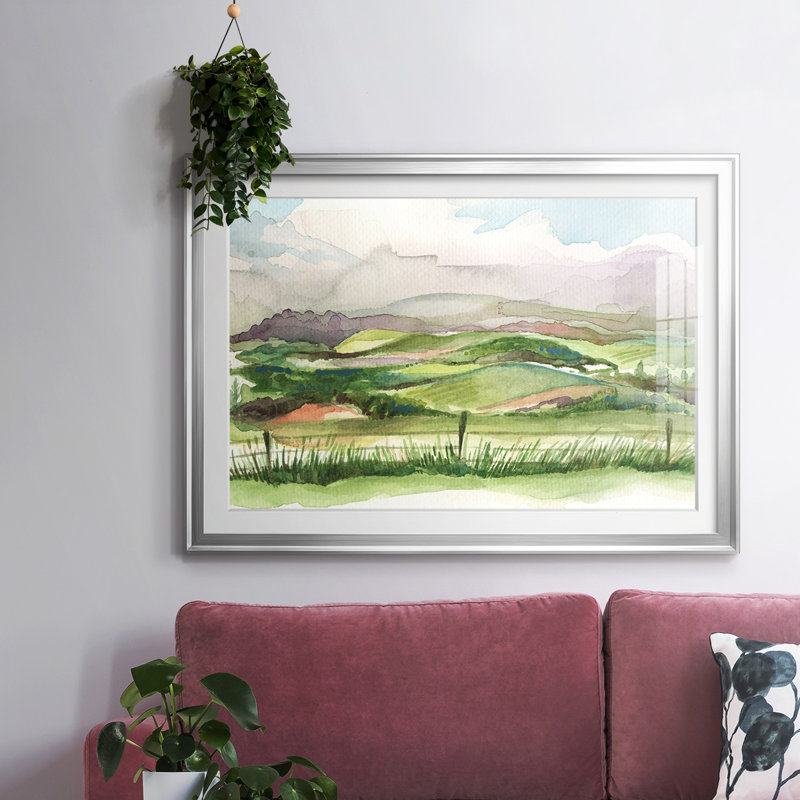 Bennachie Rain II, reproduction d'art encadrée, Argent, H 19 po x l 27 po x P 1,5 po
