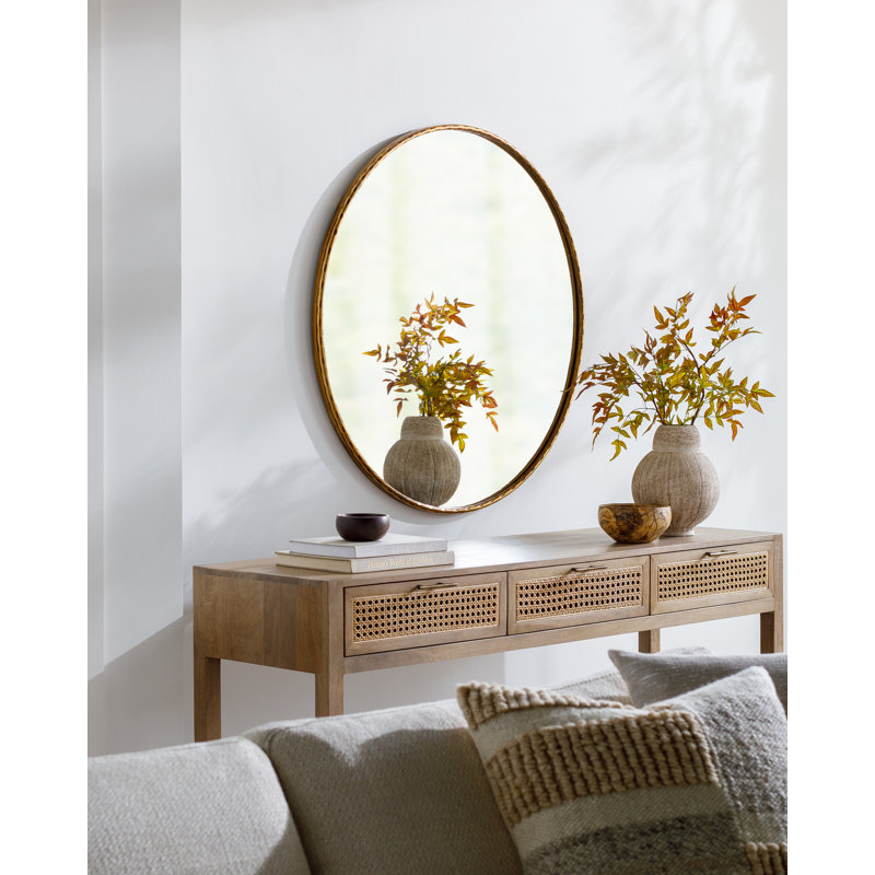 Miroir mural Jakin, 40 po x 40 po, Or