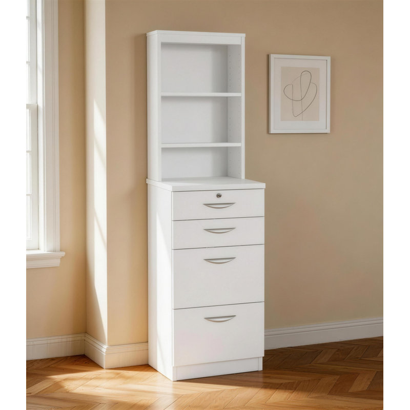 Bettijane 48cm Wide 4 -Drawer File Cabinet, White
