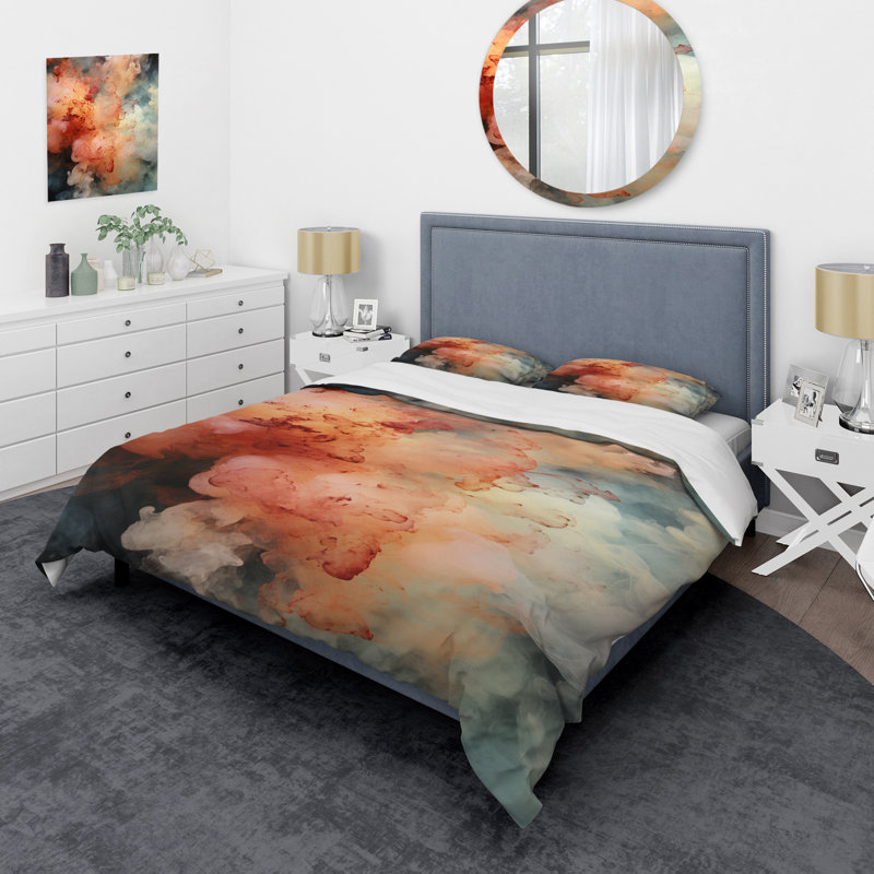 Ensemble de housse de couette «Beyond Boundaries Smoke - Abstract Collages»