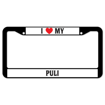 I Love My Puli Plate Frame
