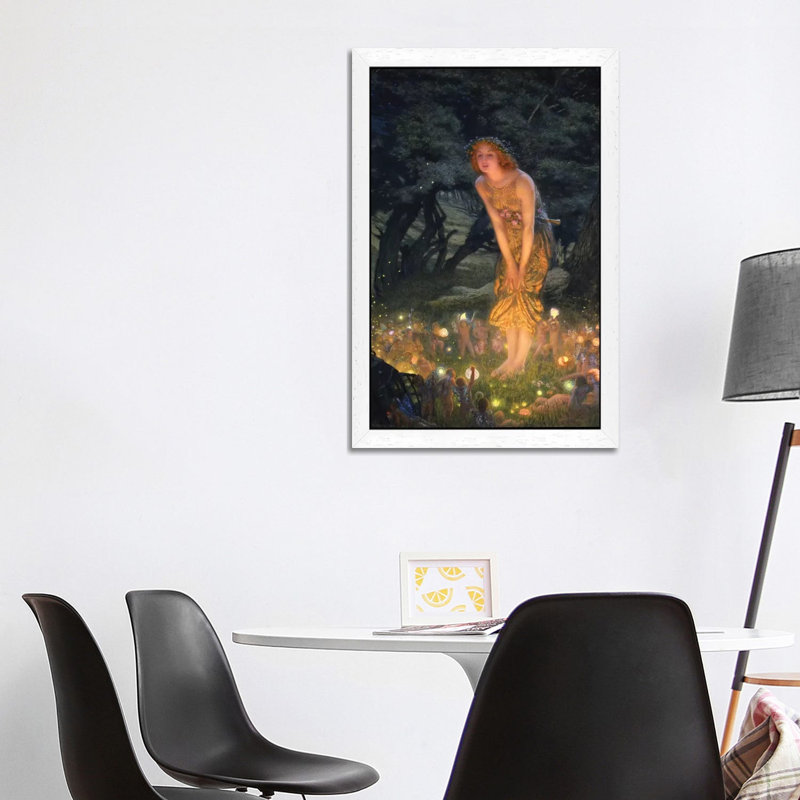 Midsummer's Eve - Painting on Canvas, 66.04 cm H x 45.72 cm W, White Framed