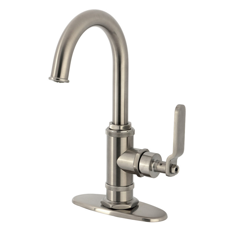 Kingston Brass Whitaker Single-Handle 1-Hole Deck Mount Bar Faucet, Brushed Nickel