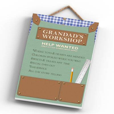 Grandads Workshop Apron - Print on MDF