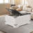 31.5" Farmhouse Coffee Table Hinged Square Table