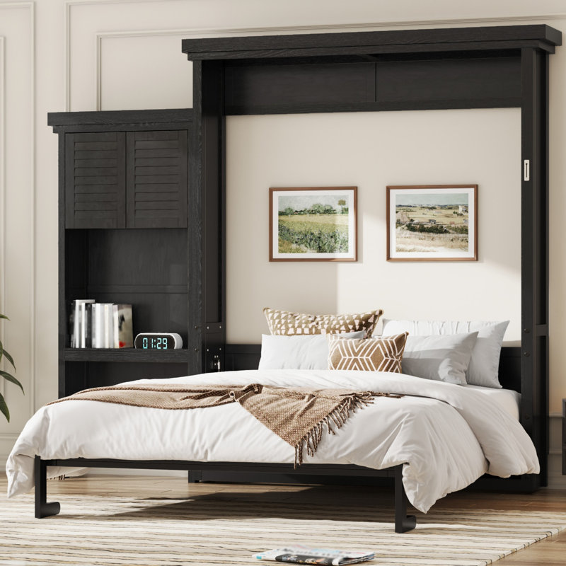 Lit escamotable avec armoire Murphy, Black
