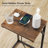 Ikeaka 23.6" End Table with Built-In Outlets