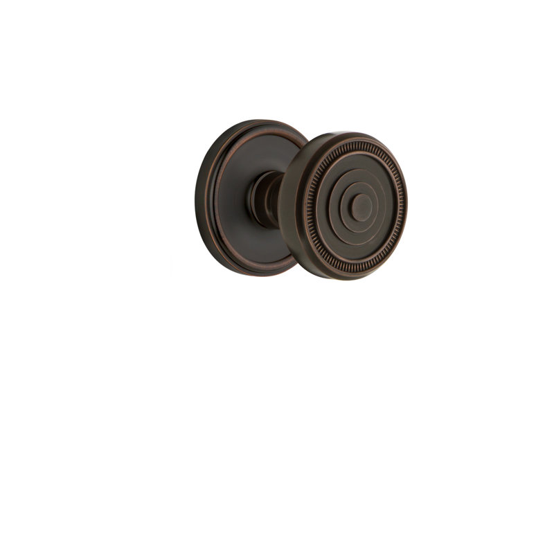 Rosace simple avec bouton de porte Grandette Georgetown Rosette, Bronze intemporel