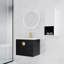 Meuble-lavabo moderne avec lavabo en céramique et tablette latérale - 24 po