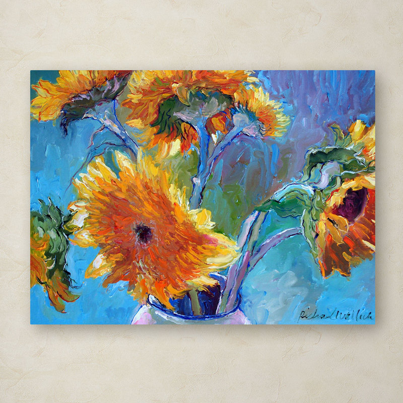 « sun 5 », reproduction d’art sur toile tendue, H 18 po x l 24 po x P 2 po