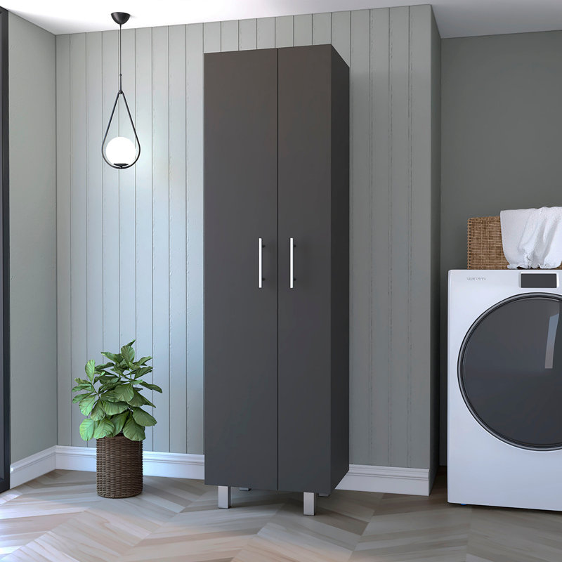 Garde-manger rectangulaire Halifax 2 portes Wengue noir et blanc