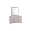 Ensemble de chambre à coucher avec commode et table de chevet à miroir 5 lits Chalk / Grey-2106046739