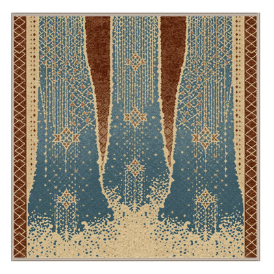 Tapis marocain doux et moelleux d'inspiration mondiale Tonnele